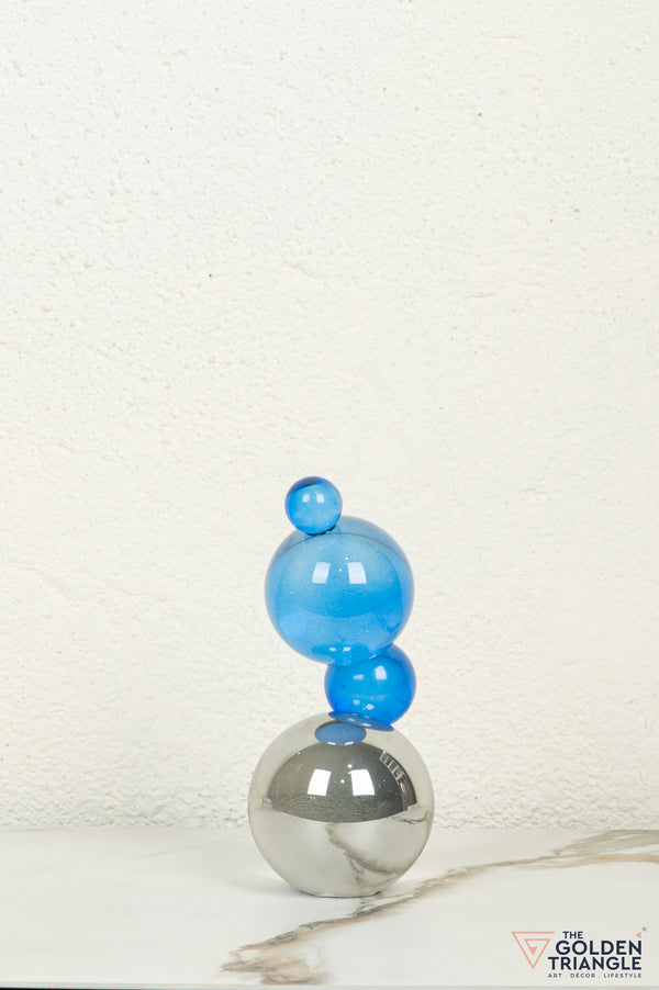 Bijou Crystal Sphere Tabletop Artefact - Blue & Smoke