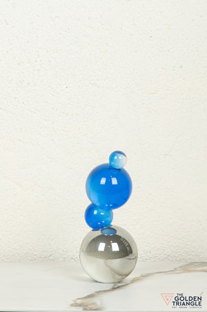 Bijou Crystal Sphere Tabletop Artefact - Blue & Smoke
