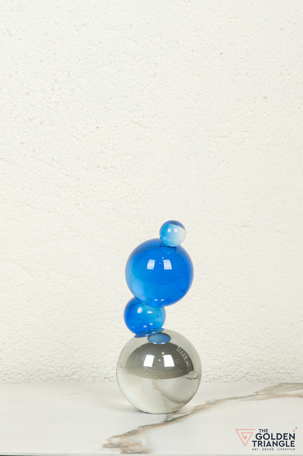 Bijou Crystal Sphere Tabletop Artefact - Blue & Smoke