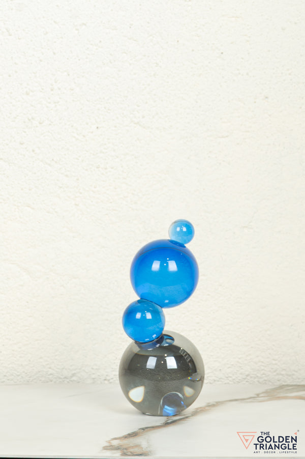 Bijou Crystal Sphere Tabletop Artefact - Blue & Smoke