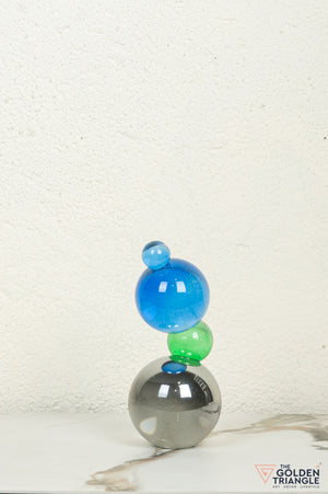 Bijou Crystal Sphere Tabletop Artefact - Blue & Green