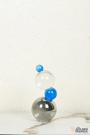 Bijou Crystal Sphere Tabletop Artefact - Clear & Blue