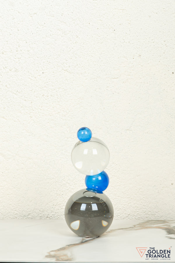 Bijou Crystal Sphere Tabletop Artefact - Clear & Blue