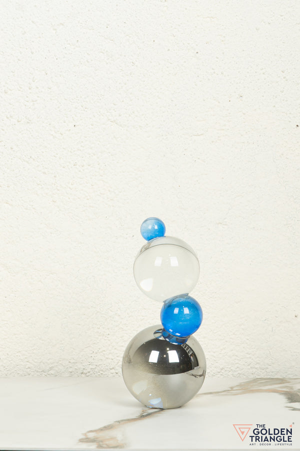 Bijou Crystal Sphere Tabletop Artefact - Clear & Blue
