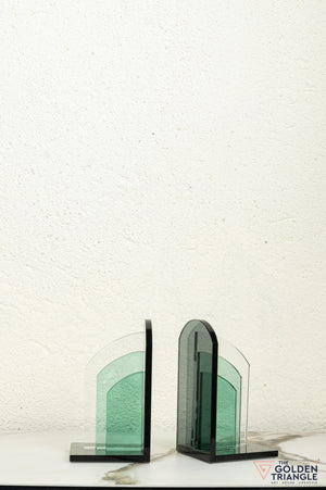 Zolo Crystal Bookend - Green
