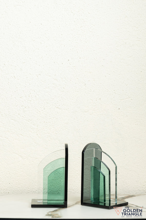 Zolo Crystal Bookend - Green