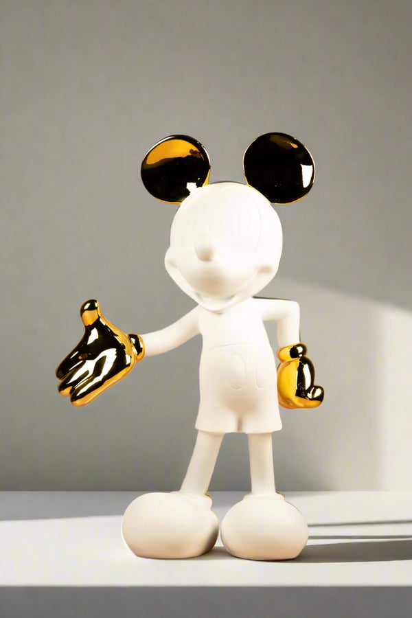 The Iconic Mouse 2.5 Ft Artefact - White & Gold