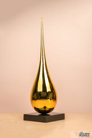 Dazzle Drop 3 Ft Sculpture - Metallic Gold