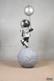 Aster - Space Guy on moon holding a Balloon - Silver