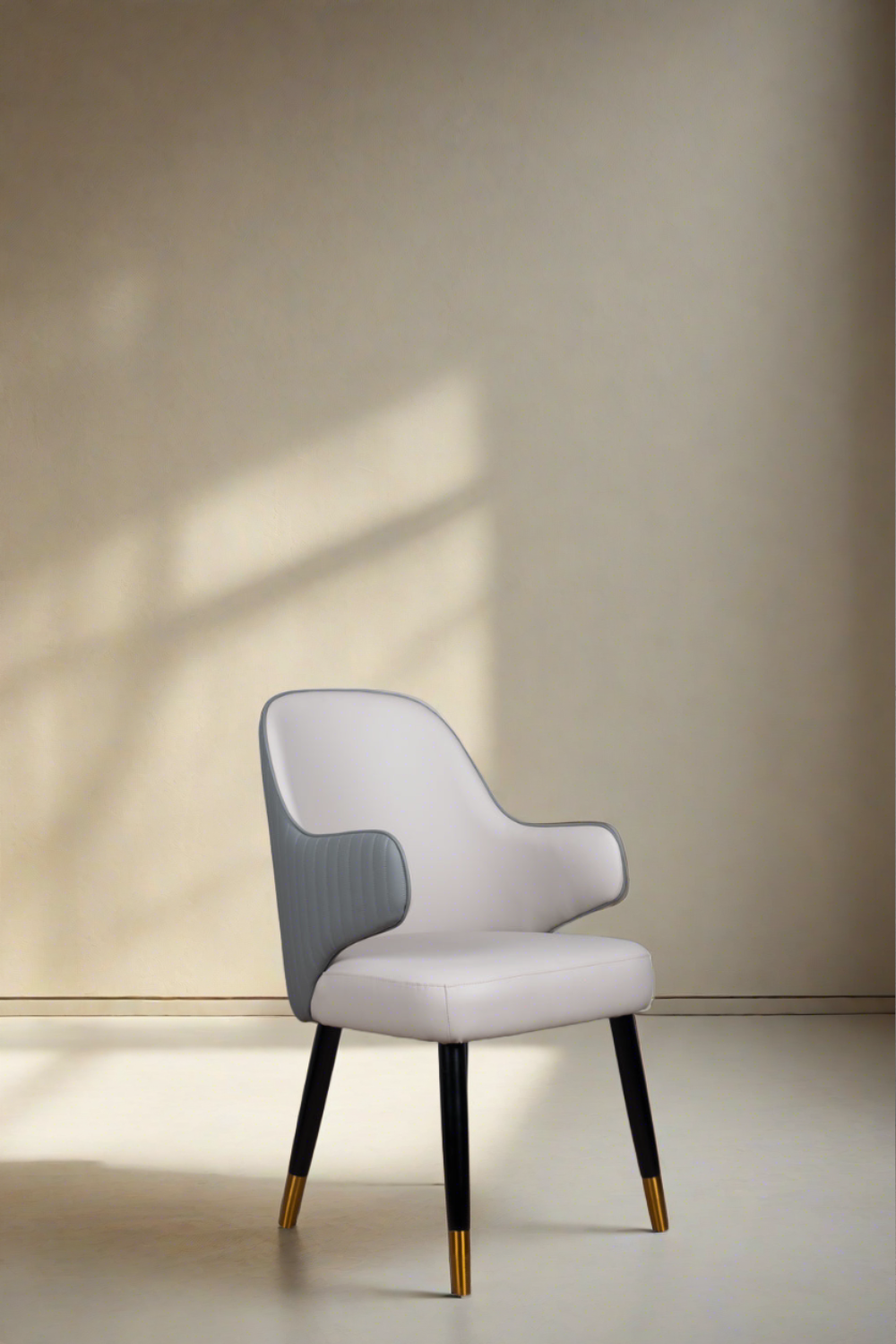 Peri Dining Chair - Beige & Gray