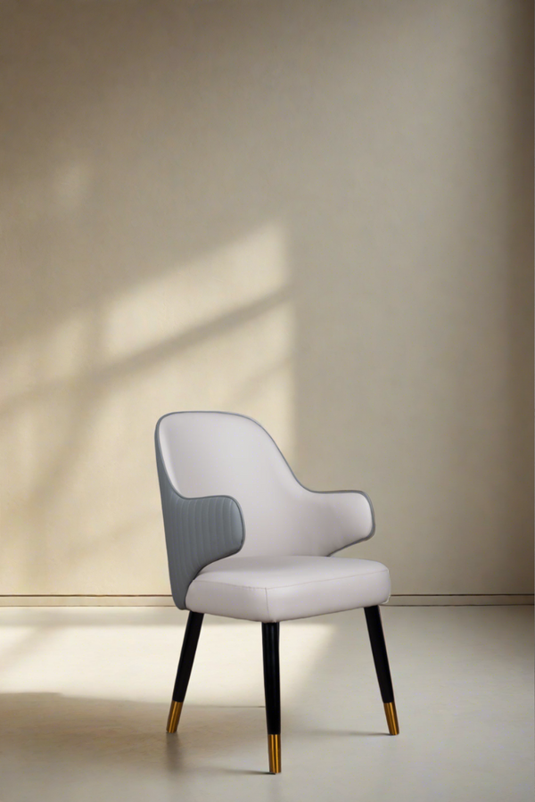 Peri Dining Chair - Beige & Gray