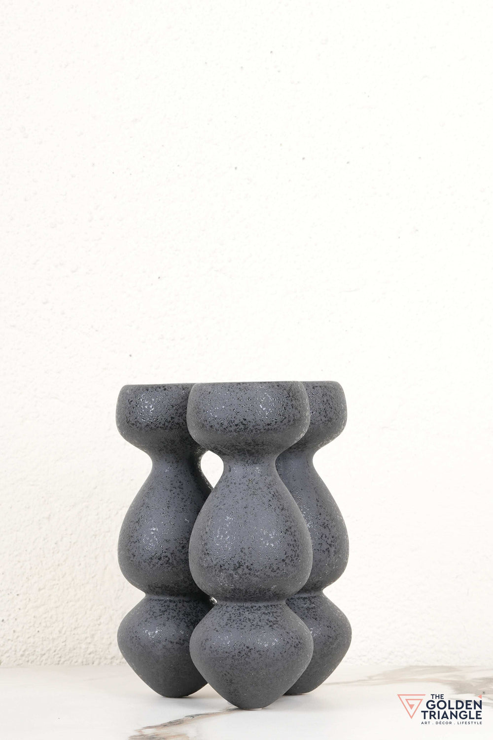 Liora Short Ceramic Vase - Black
