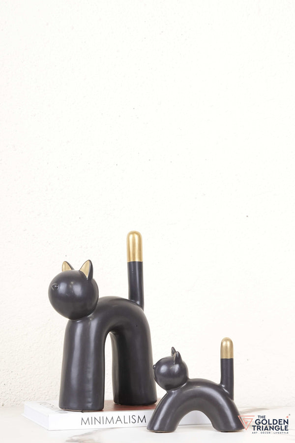 Root Ceramic Cat Tabletop Decor