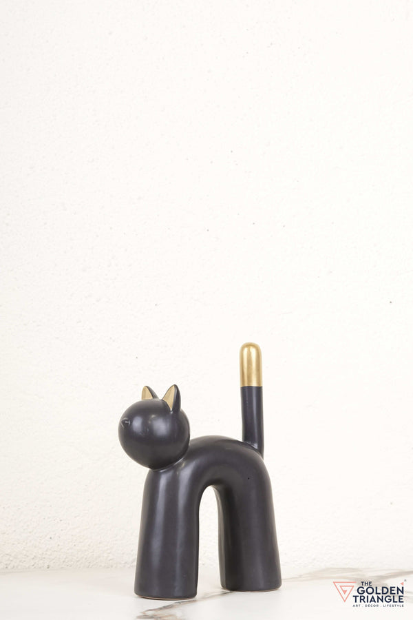 Root Ceramic Cat Tabletop Decor