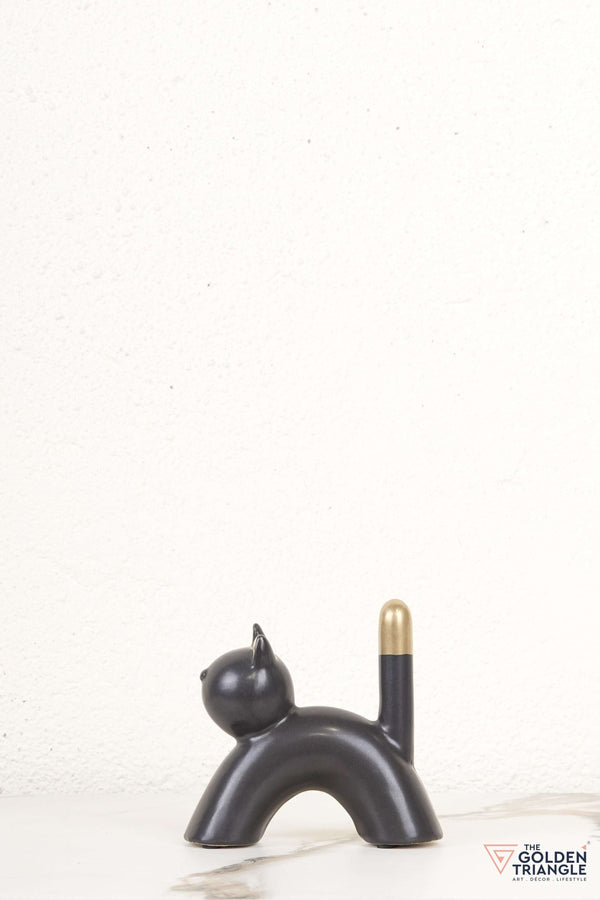 Root Ceramic Cat Tabletop Decor