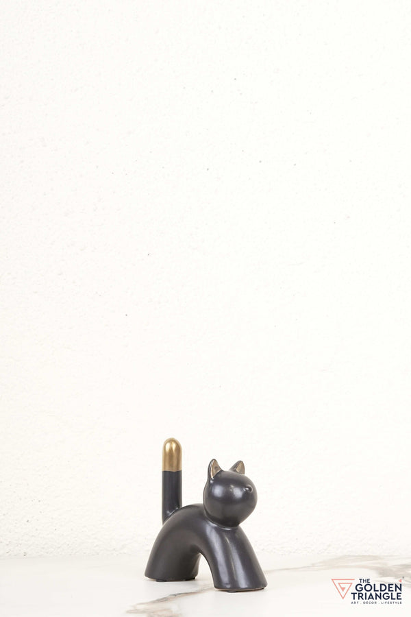 Root Ceramic Cat Tabletop Decor