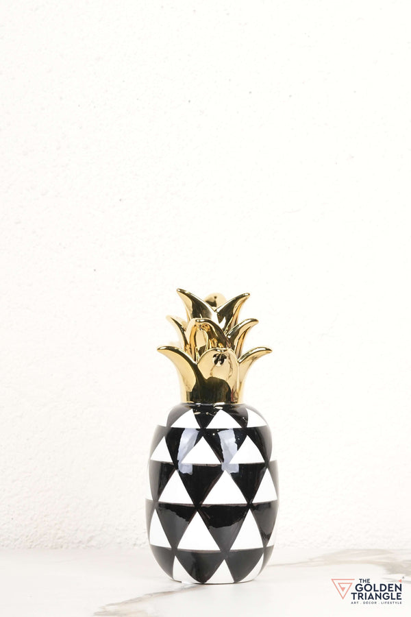 Harlequin Ceramic Pineapple Tabletop Decor