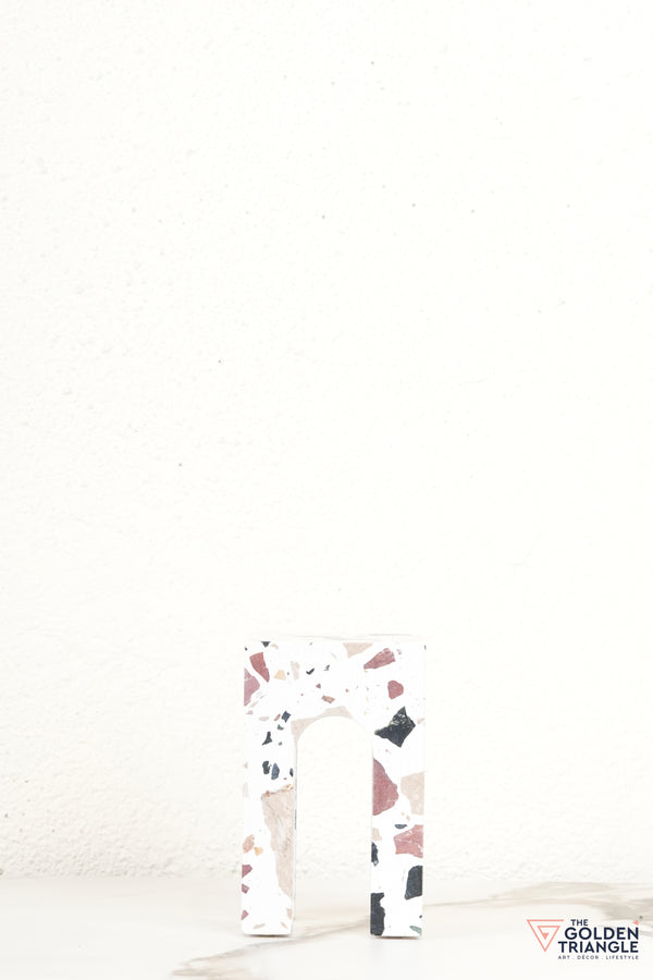 Arched Terrazzo Block Tabletop Decor