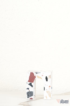 Arched Terrazzo Block Tabletop Decor