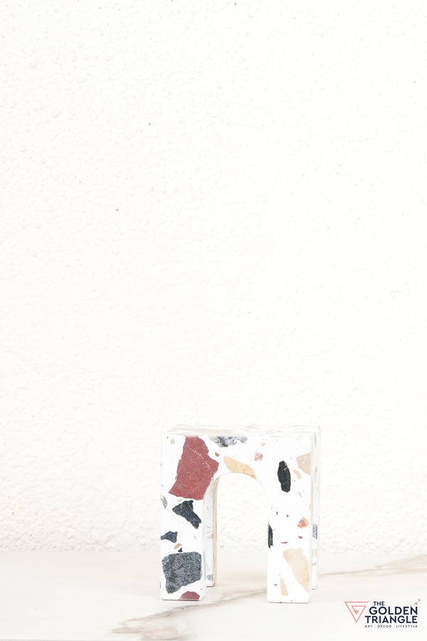 Arched Terrazzo Block Tabletop Decor