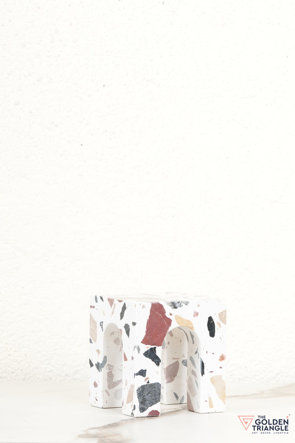 Arched Terrazzo Block Tabletop Decor