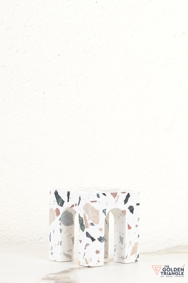 Arched Terrazzo Block Tabletop Decor