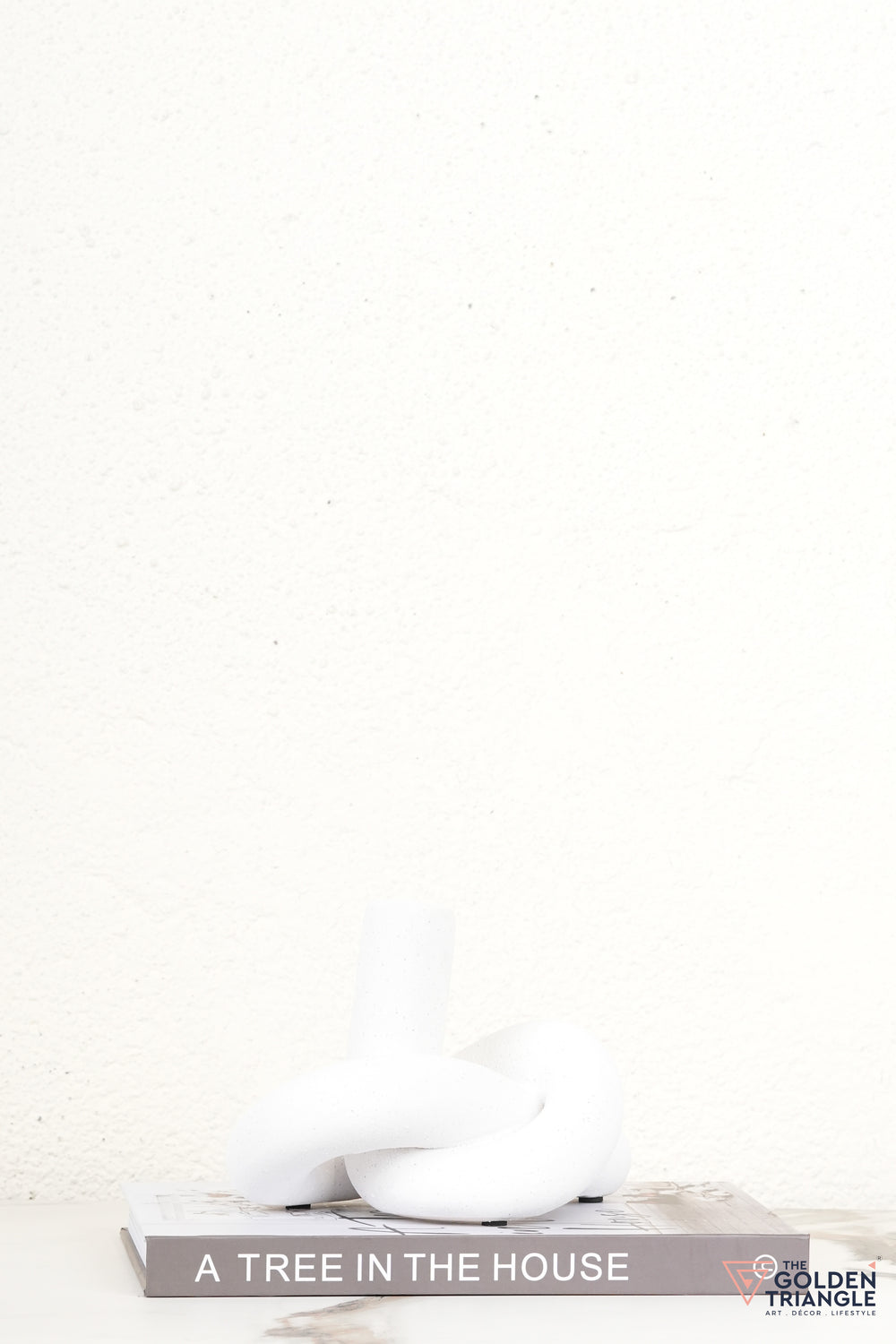 Twisted Knot Ceramic Tabletop Decor - White