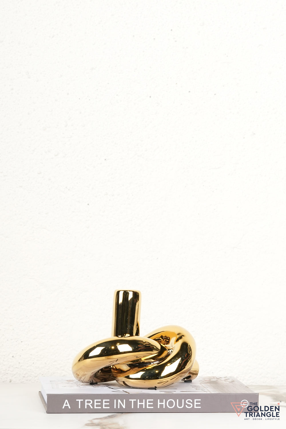 Twisted Knot Ceramic Tabletop Decor - Gold