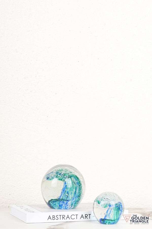 Moderna Crystal Orb Tabletop Decor - Blue