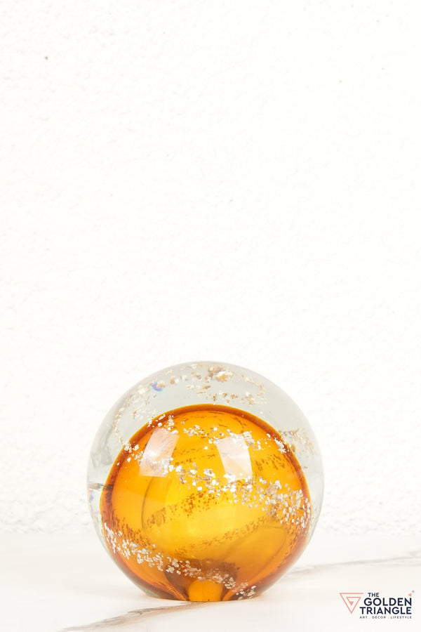 Moderna Crystal Orb Tabletop Decor - Amber