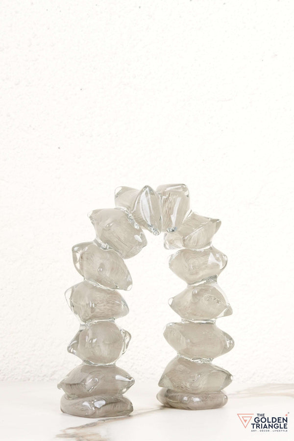 Zinnia Glass Tabletop Decor - Gray