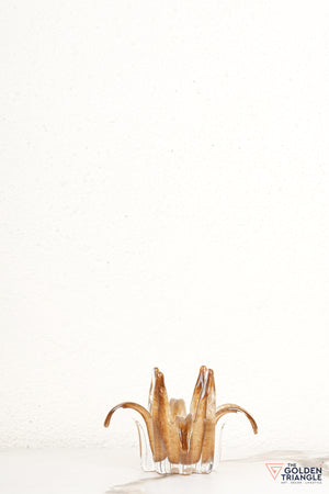 Tresor Glass Candle Decor Holder - Amber