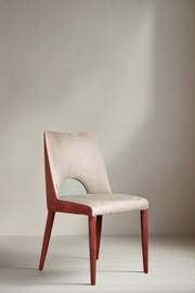 Stephen Suede Dining Chair  -  Rust