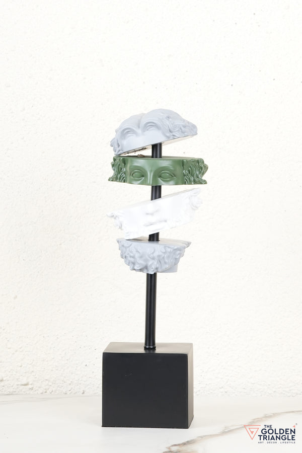 Elysian Roman Face Sculpture - Green