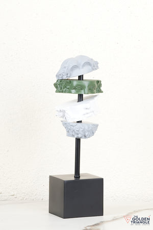 Elysian Roman Face Sculpture - Green