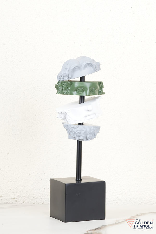 Elysian Roman Face Sculpture - Green