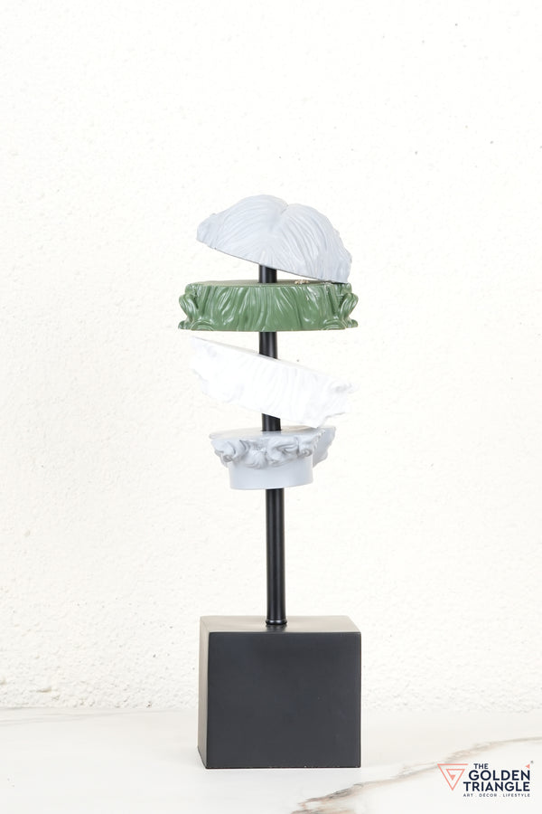 Elysian Roman Face Sculpture - Green