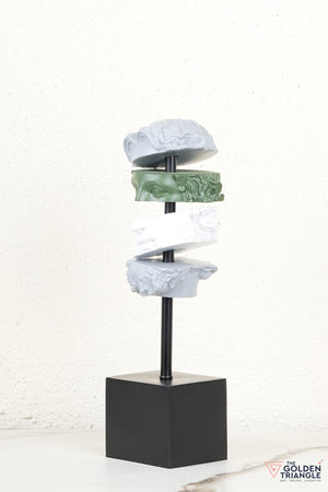 Elysian Roman Face Sculpture - Green