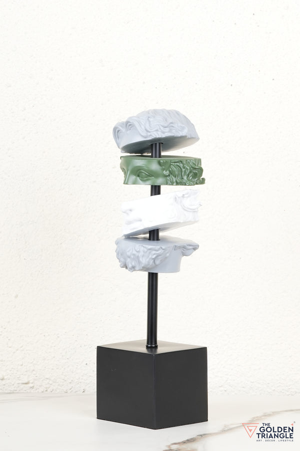 Elysian Roman Face Sculpture - Green