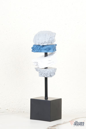Elysian Roman Face Sculpture - Blue