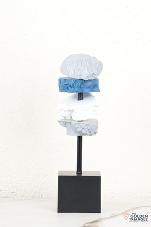 Elysian Roman Face Sculpture - Blue