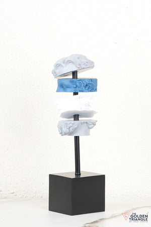 Elysian Roman Face Sculpture - Blue