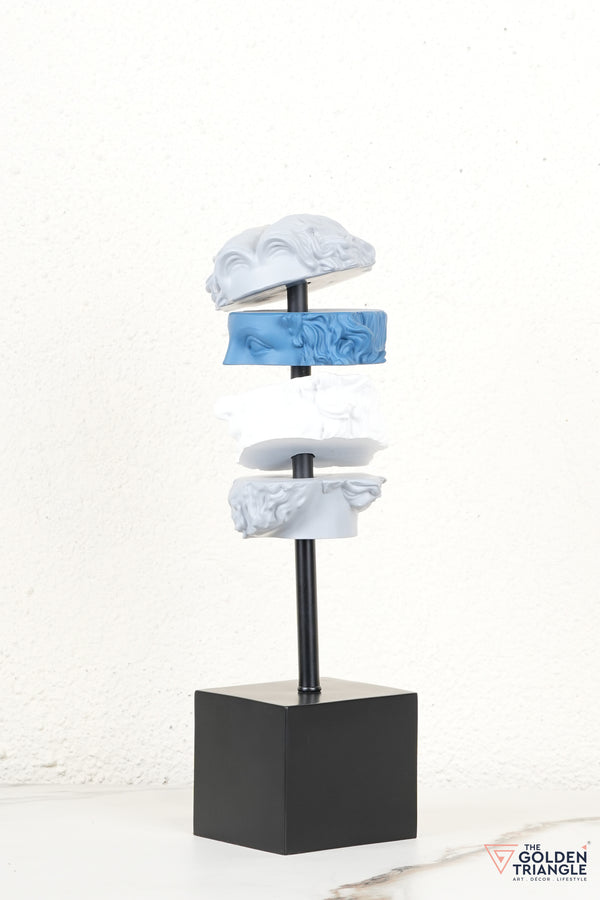 Elysian Roman Face Sculpture - Blue