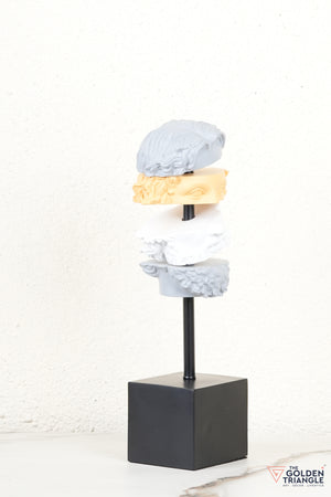 Elysian Roman Face Sculpture - Yellow