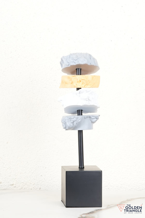 Elysian Roman Face Sculpture - Yellow