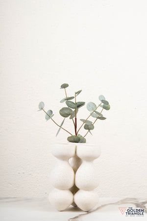 Liora Short Ceramic Vase - Beige