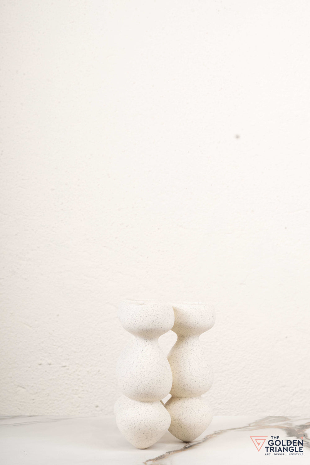 Liora Short Ceramic Vase - Beige