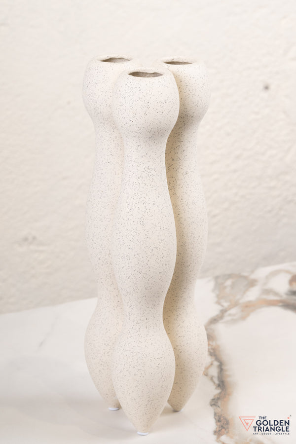 Liora Tall Ceramic Vase - Beige