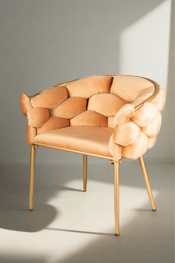 Lara Tufted Chair - Champagne