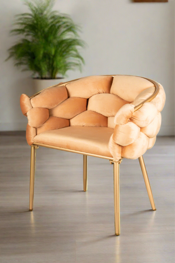 Lara Tufted Chair - Champagne